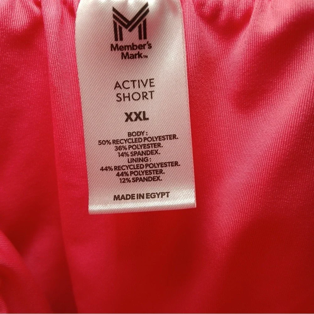Members Mark Active Shorts Women's Size XXL Pink Elastic Waist NWT
